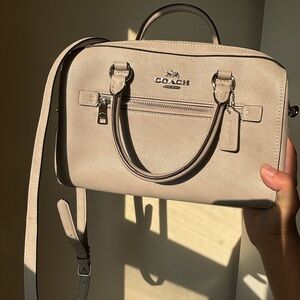 COACH Crossgrain Rowan Satchel Grey Britch